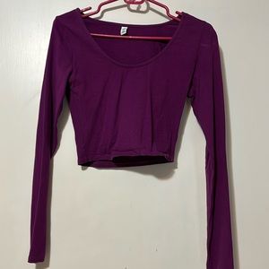 BP- Purple Cropped Long Sleeve